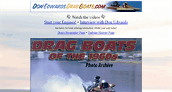 Desktop Screenshot of donedwardsdragboats.com